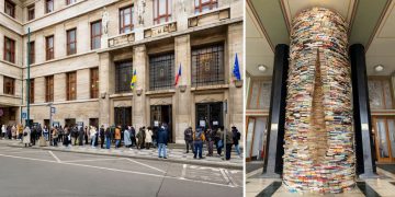 Një kullë librash që “çmendi” rrjetet: si TikTok-u solli turma të papritura në bibliotekën e Pragës