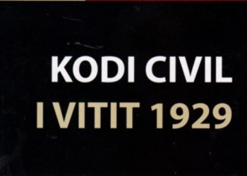 Kodi Civil i vitit 1929, themel i legjislacionit modern shqiptar