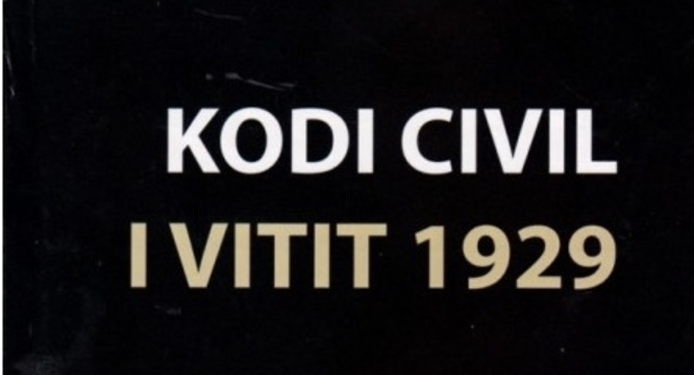 Kodi Civil i vitit 1929, themel i legjislacionit modern shqiptar