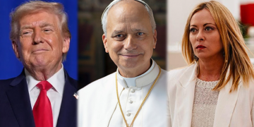 Giorgia Meloni kundёr Trumpit dhe nё krah tё Papa Leos